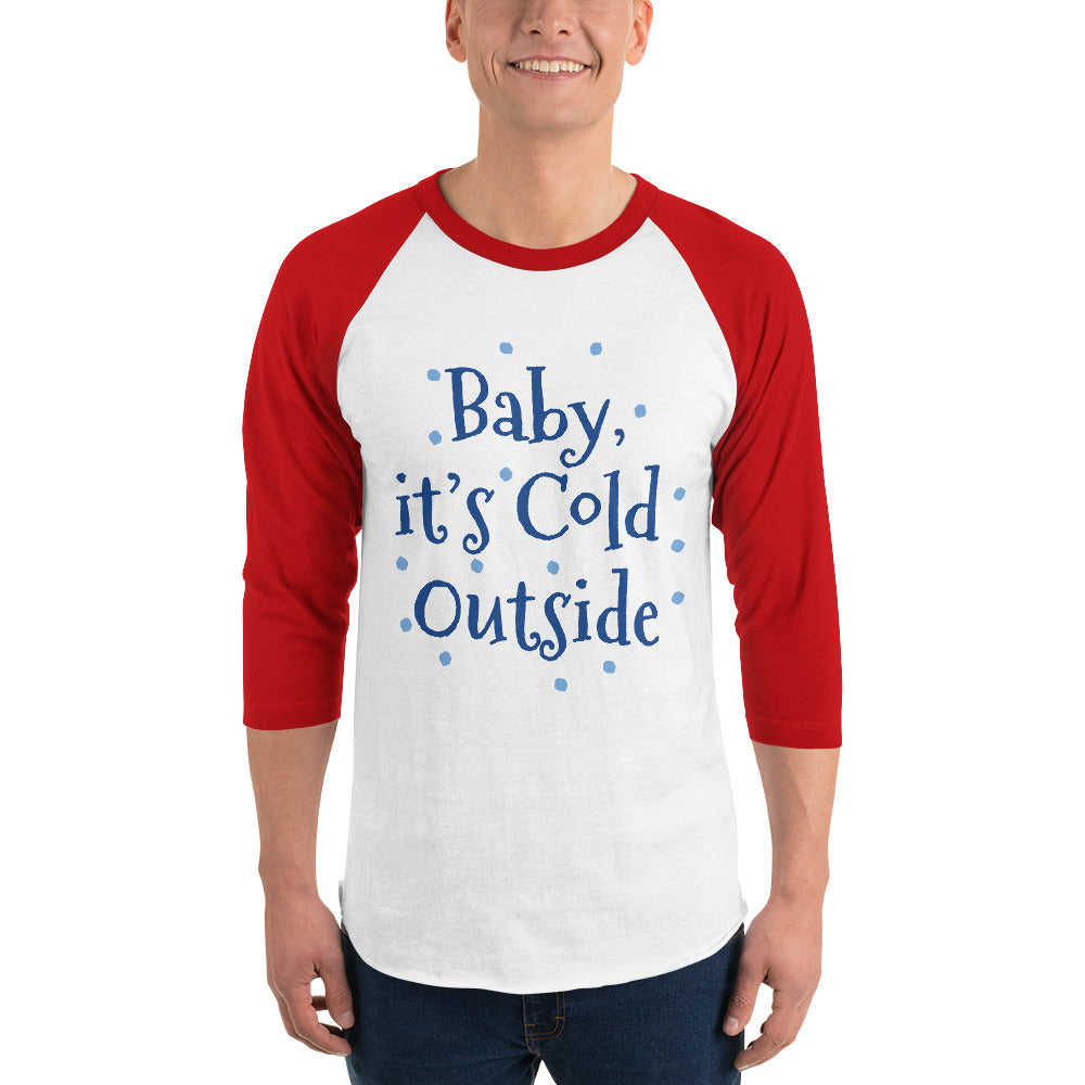 Xmas inspired 3/4 sleeve raglan shirt