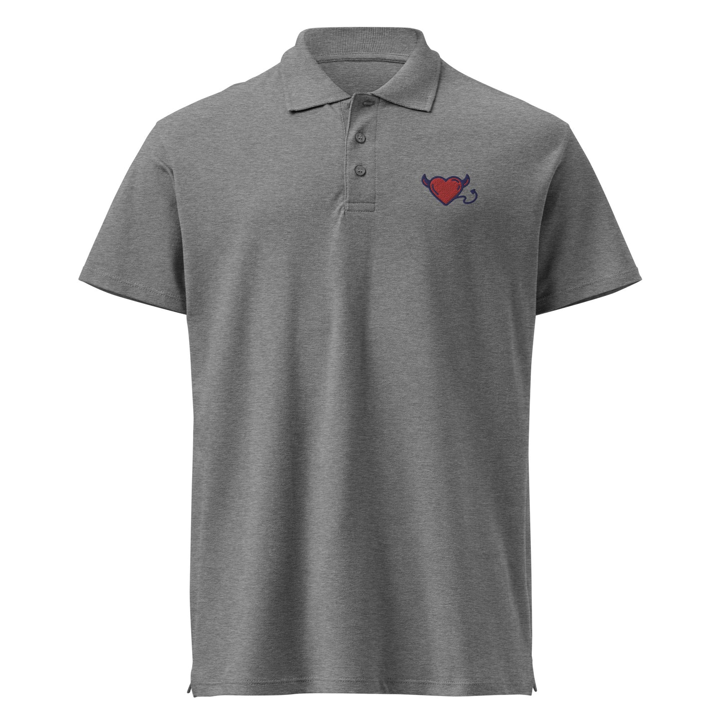 Embroidered little devils Premium pique polo shirt