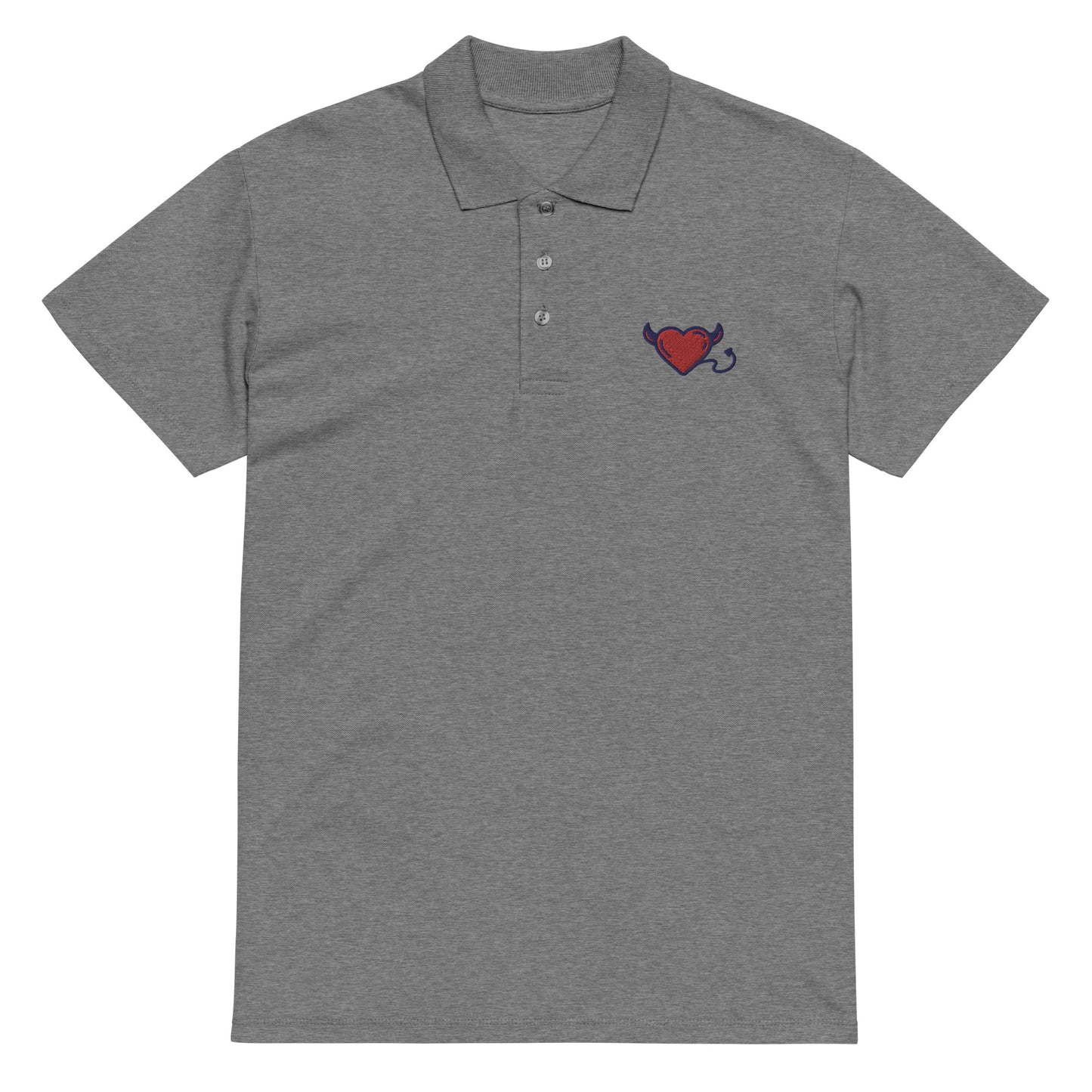 Embroidered little devils Premium pique polo shirt