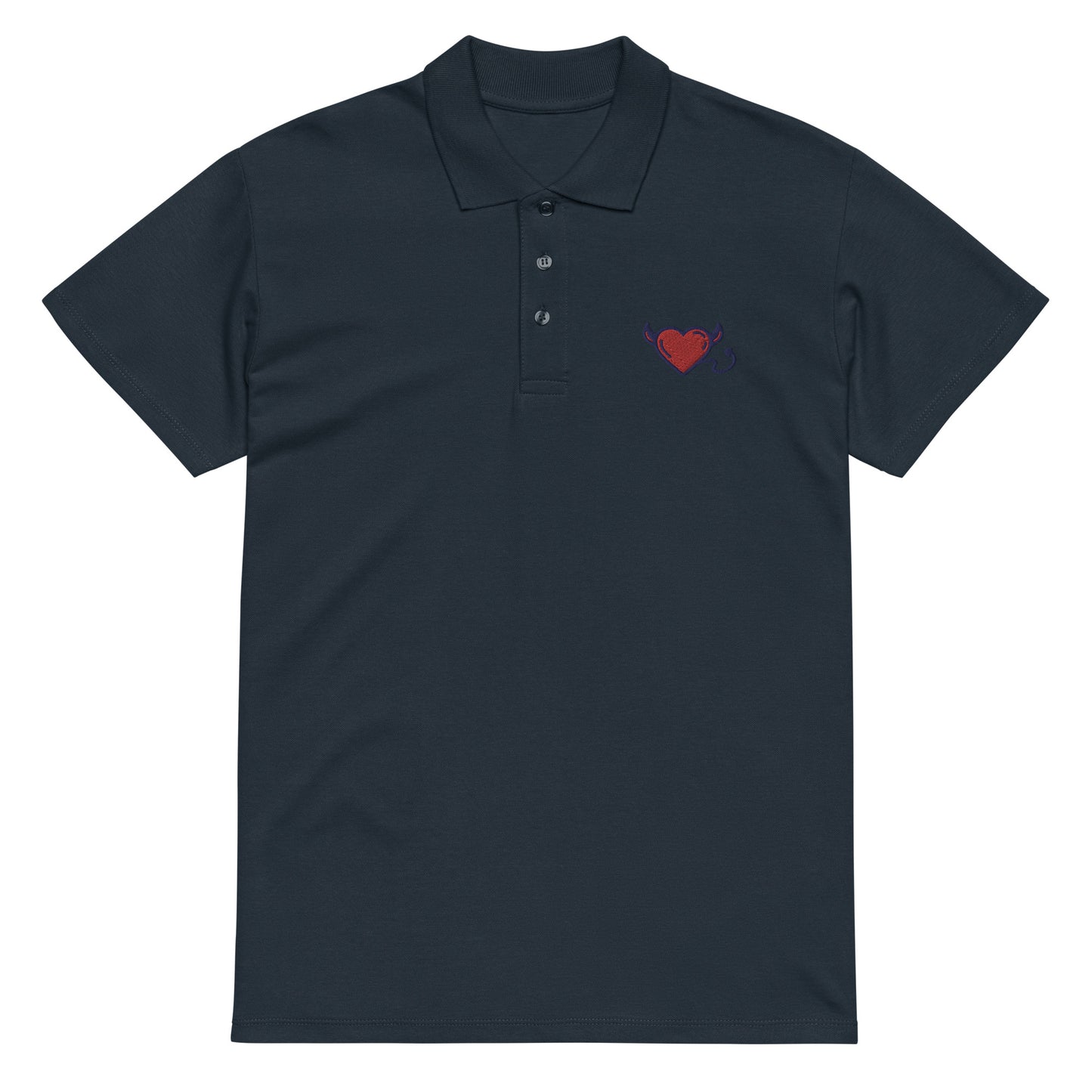 Embroidered little devils Premium pique polo shirt