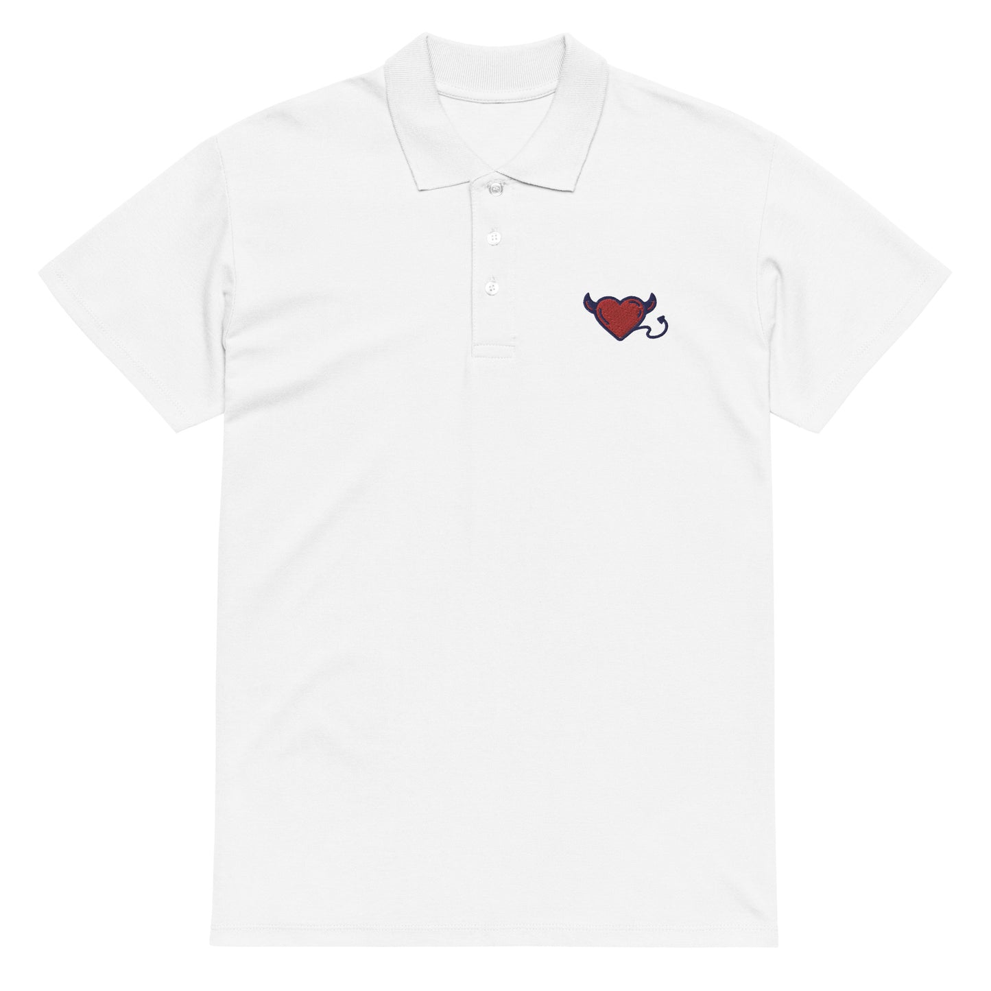 Embroidered little devils Premium pique polo shirt